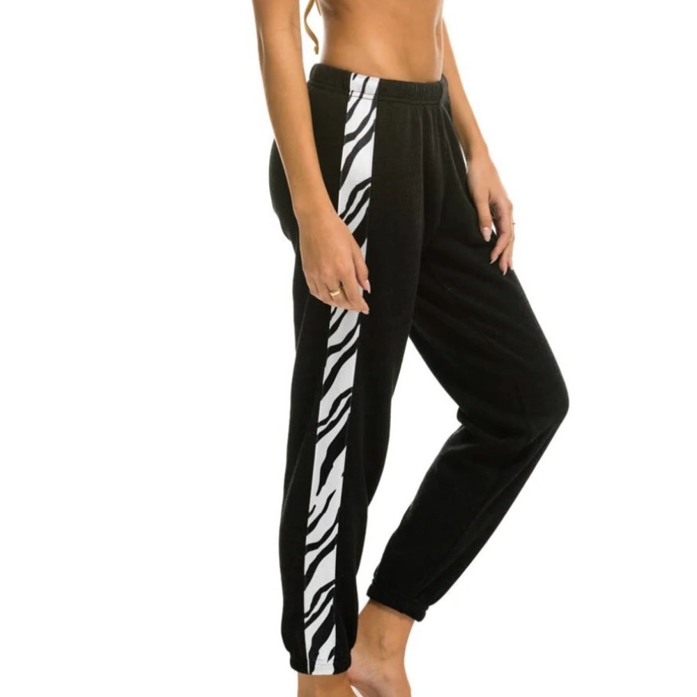 Aviator Nation - Zebra Striped Sweatpants Size M